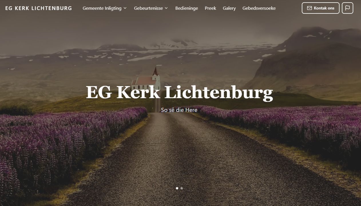 EG Kerk Lichtenburg website preview
